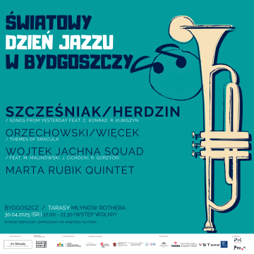 Plakat Światowy Dzień Jazzu w Bydgoszczy