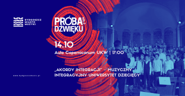 Plakat „Akordy Integracji” – Muzyczny Integracyjny Uniwersytet Dziecięcy | Próba Dźwięku 2025